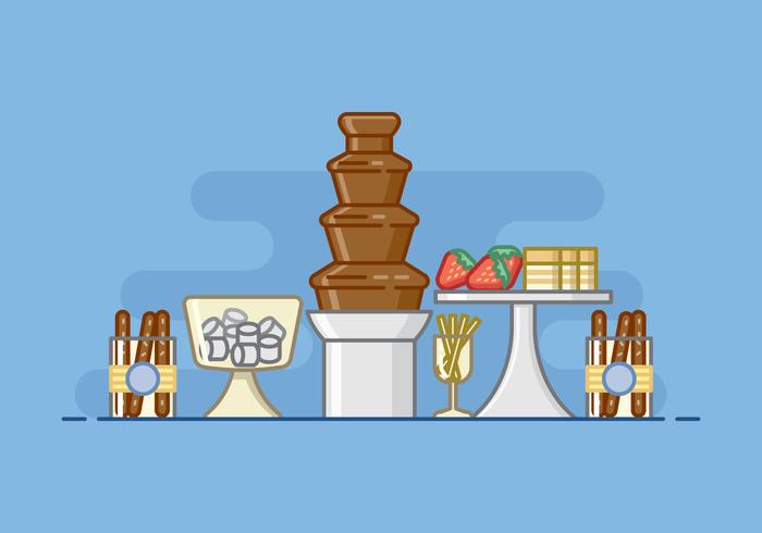 Baby Shower Fountain Chocolate Illustration vector