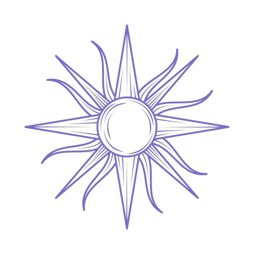 zon esoterisch icoon vector