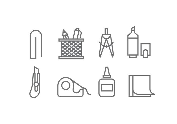 Office Supply Icon Vectors