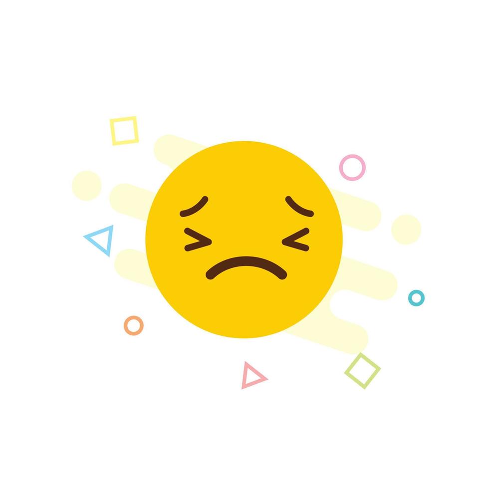 verdrietig emoji icoon ontwerp vector