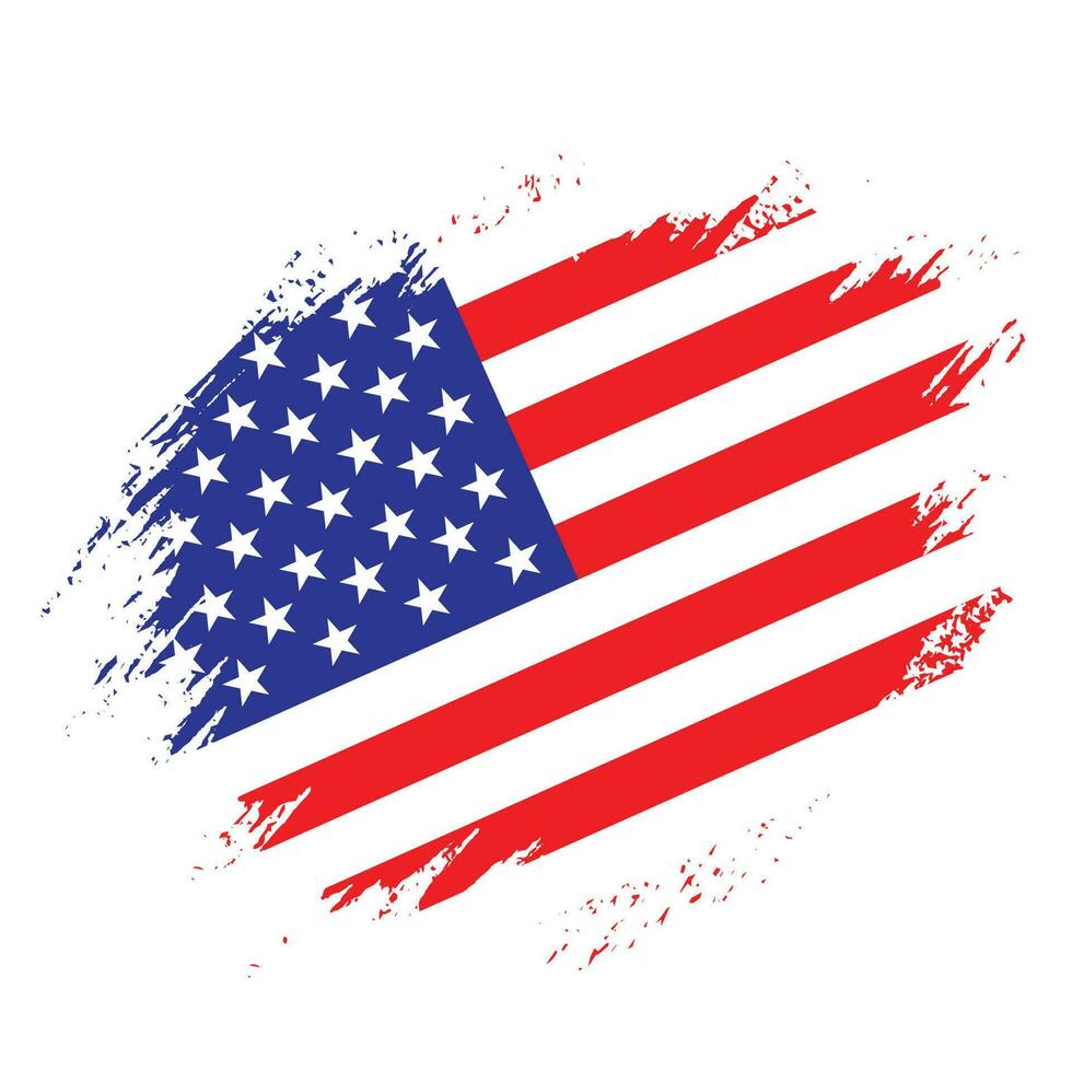 grunge structuur plons Amerikaans vlag vector