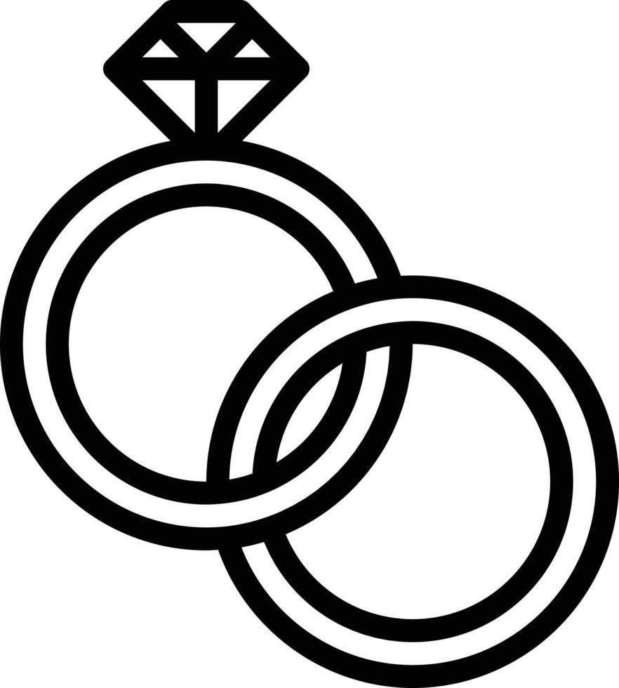 bruiloft ring mode elegant sieraden juweel oorbellen accessoire - schets icoon vector