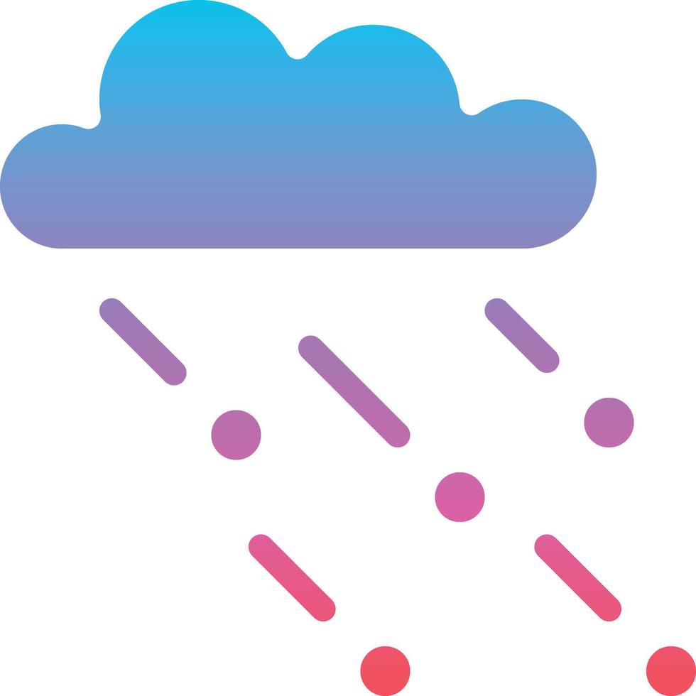 natte sneeuw sneeuwen regenen strom - helling solide icoon vector