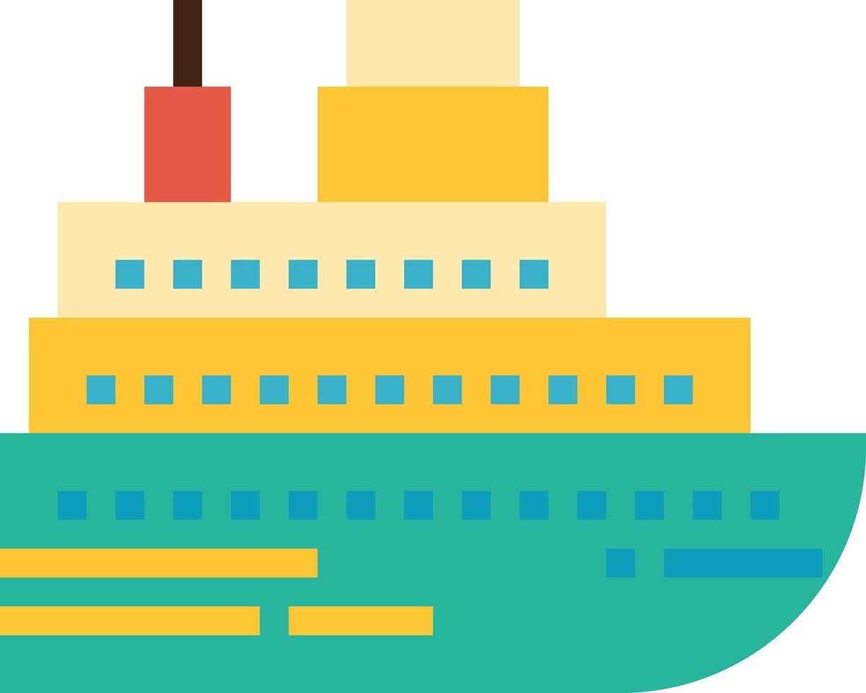 schip boot reis jacht vervoer vervoer - vlak icoon vector