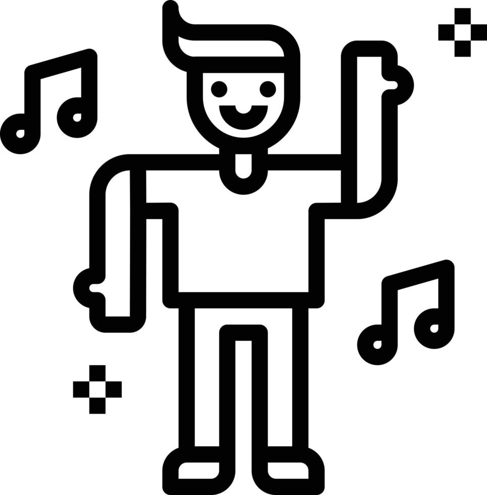 dansen partij muziek- danser pret - schets icoon vector