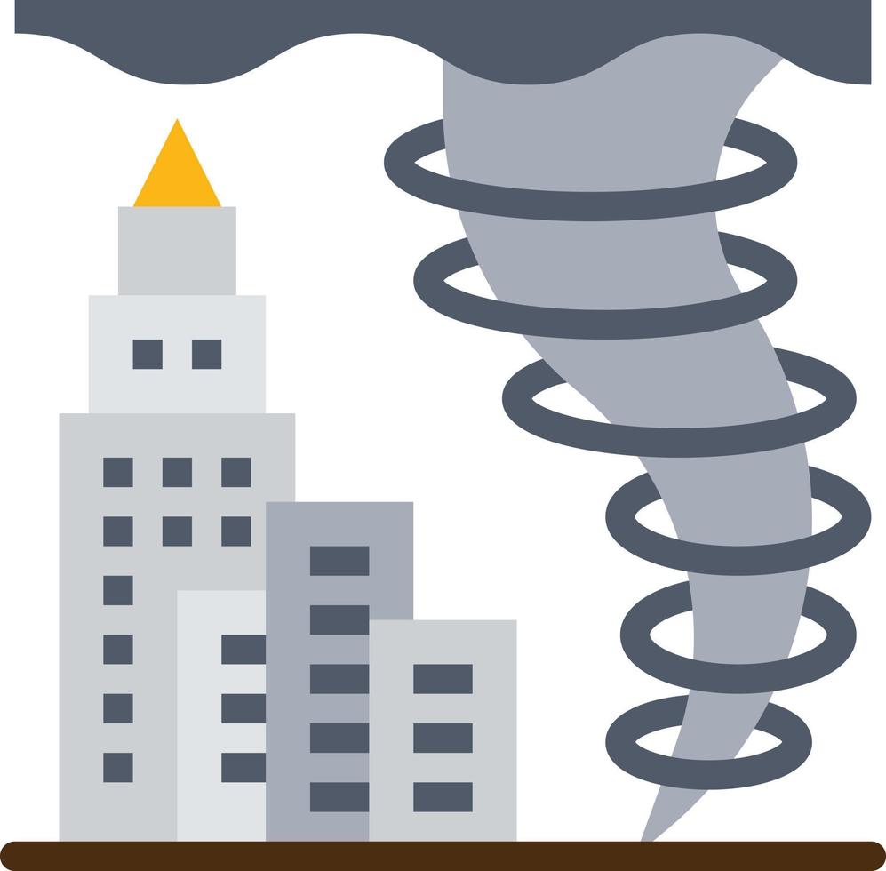 tornado's strom ramp stad- - vlak icoon vector