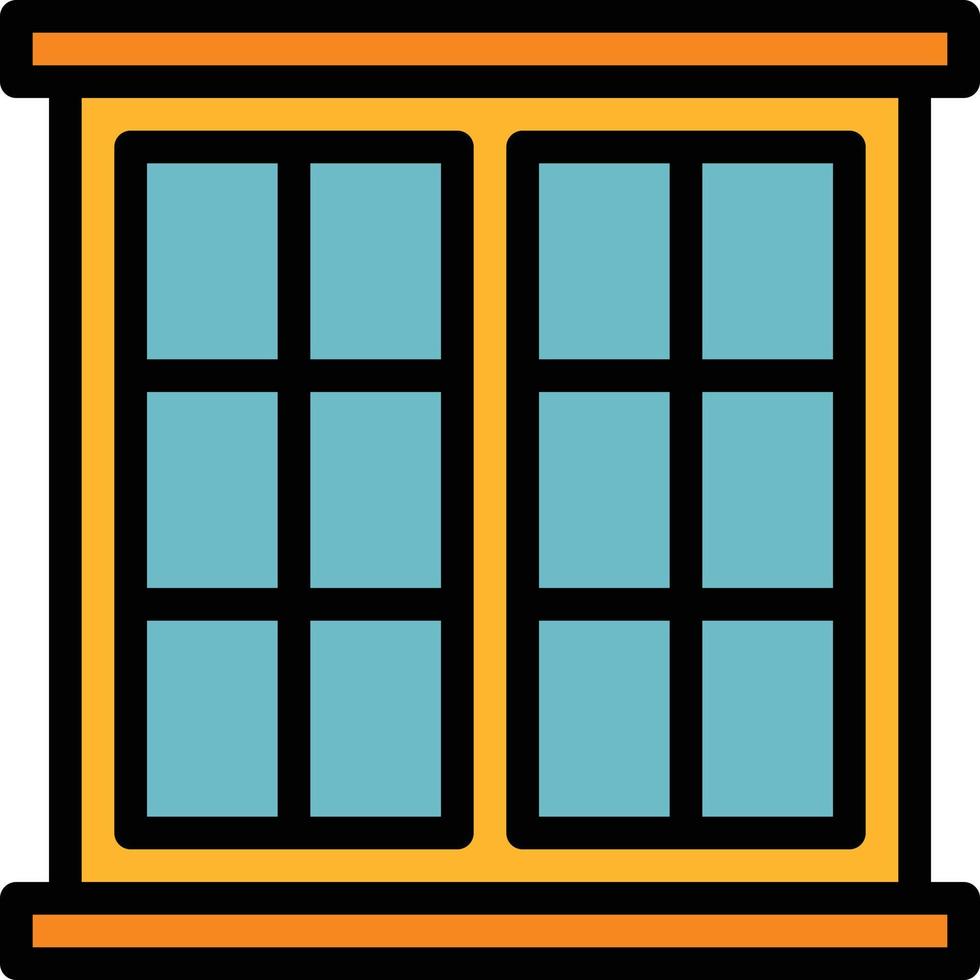venster gereedschap bouwen bouw - gevulde schets icoon vector