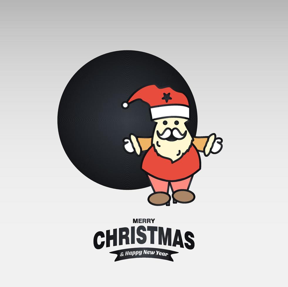 Kerstmis kaart met creatief elegant ontwerp en licht achtergrond vector