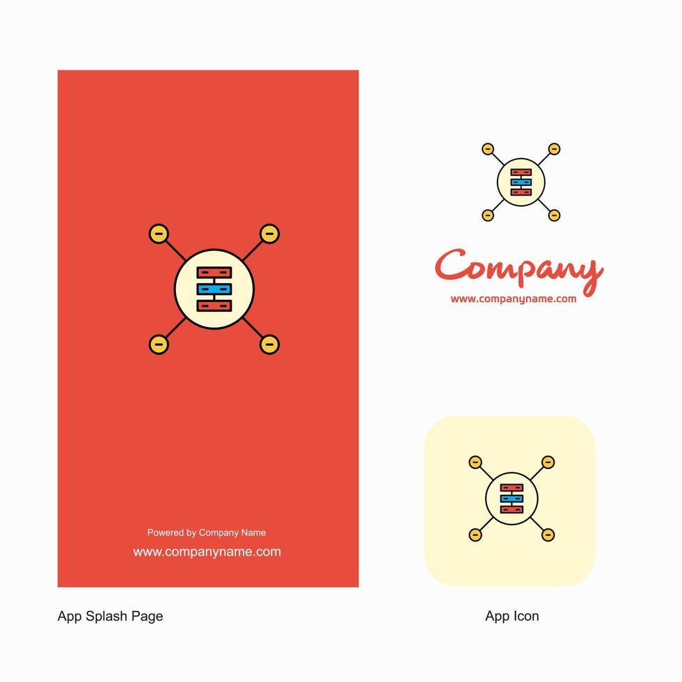 netwerken router bedrijf logo app icoon en plons bladzijde ontwerp creatief bedrijf app ontwerp elementen vector