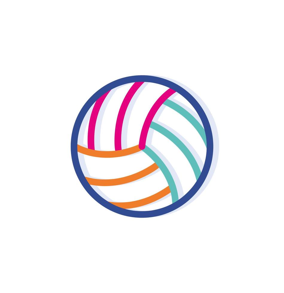 abstract kleur bal logo icoon. modern lijnen met nieuw knal kunst kleuren. stoutmoedig lijn schoon stijl sjabloon set. vector