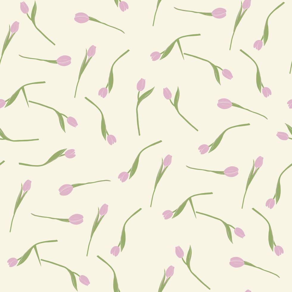 naadloos patroon met bloemen Aan een wit achtergrond. waterverf illustratie van rood tulpen. tulpen naadloos patroon zijn Super goed voor textiel, digitaal papier vector