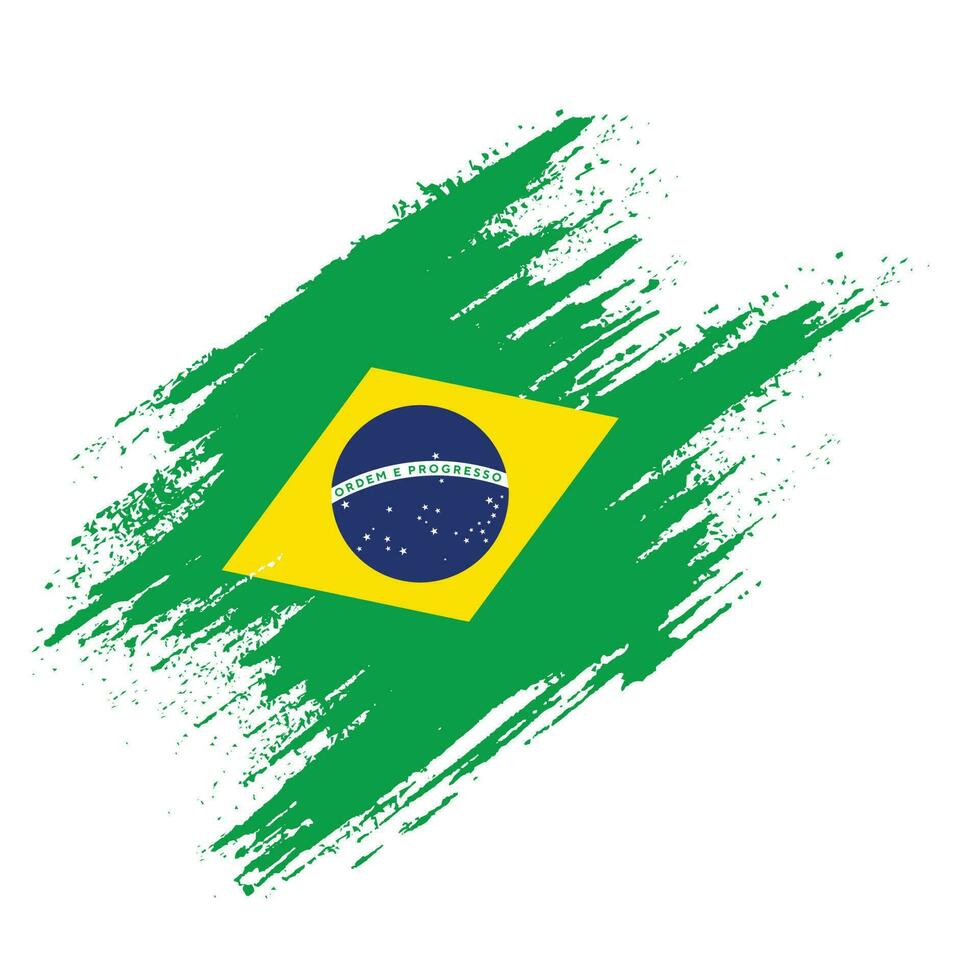 nieuw hand- verf Brazilië abstract vlag vector