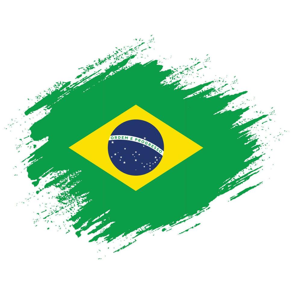 Brazilië grunge structuur vlag vector