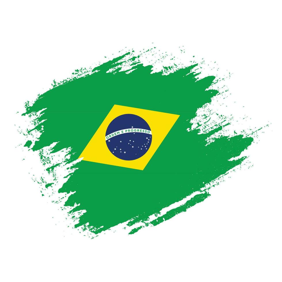 grafisch Brazilië grunge structuur vlag vector