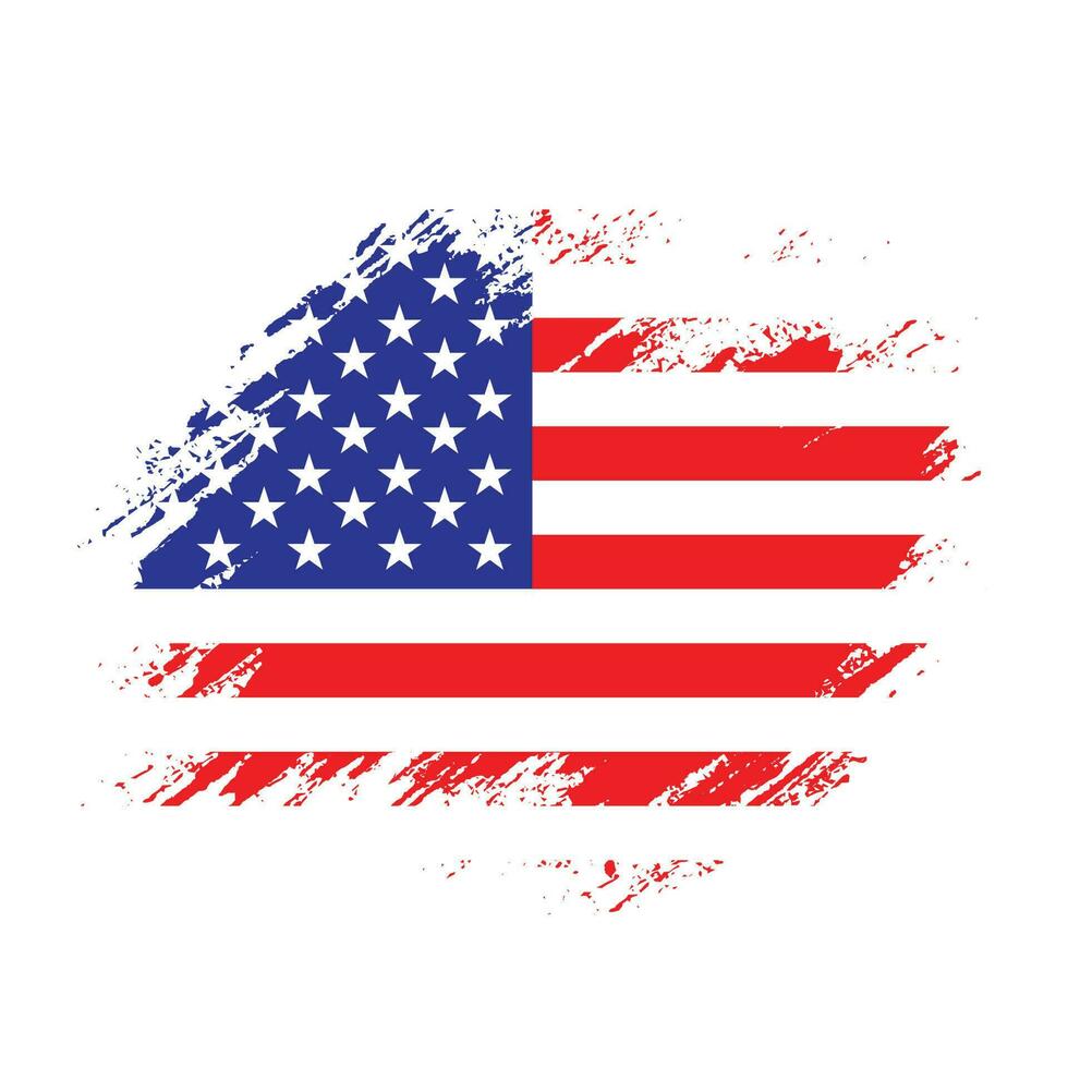 abstract kleurrijk Amerikaans grunge structuur vlag vector