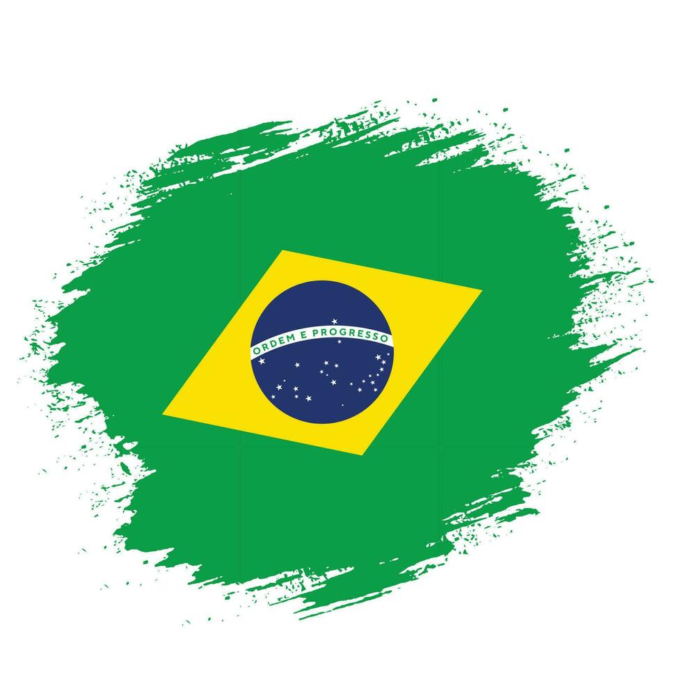 creatief Brazilië grunge structuur vlag vector