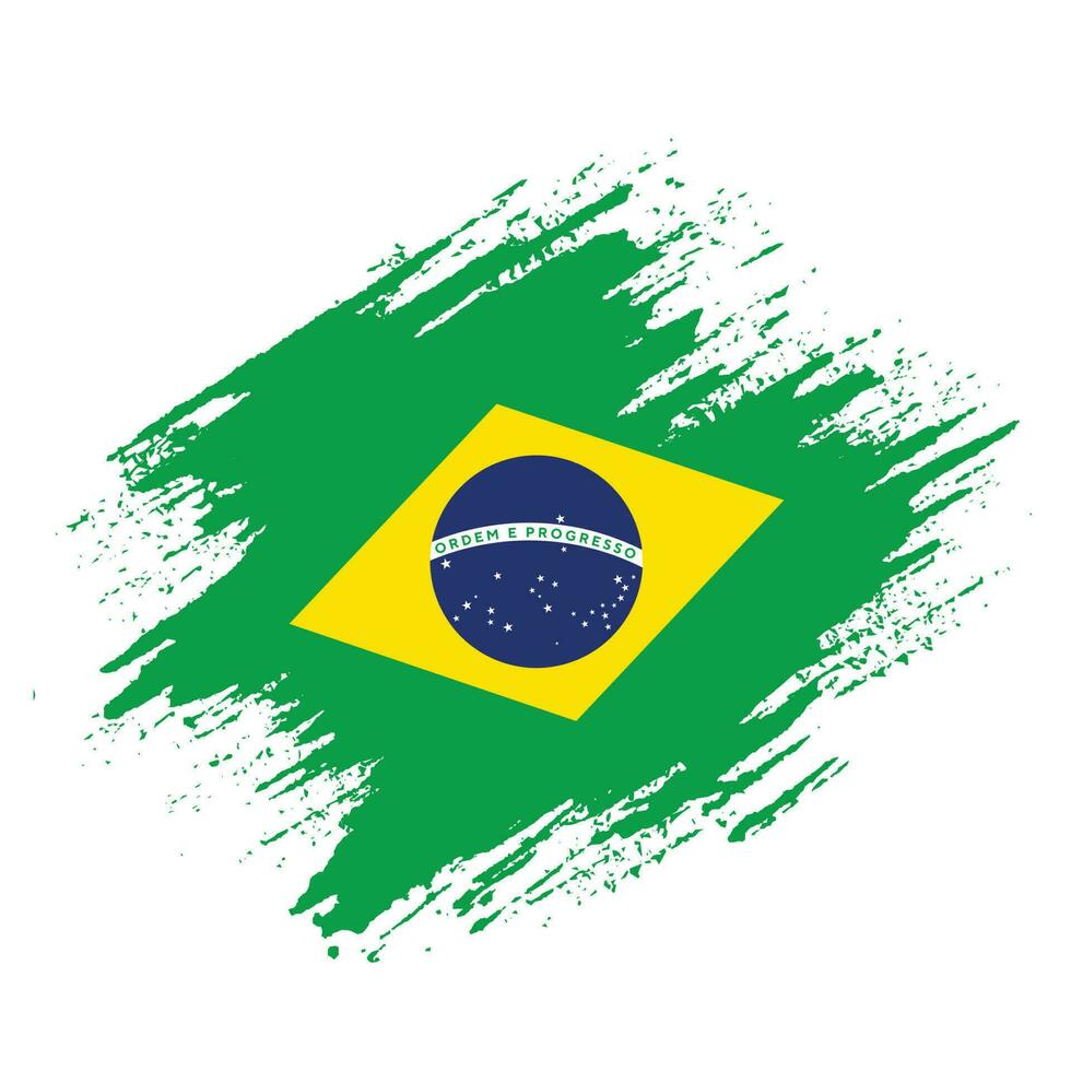 nieuw hand- verf Brazilië abstract vlag vector