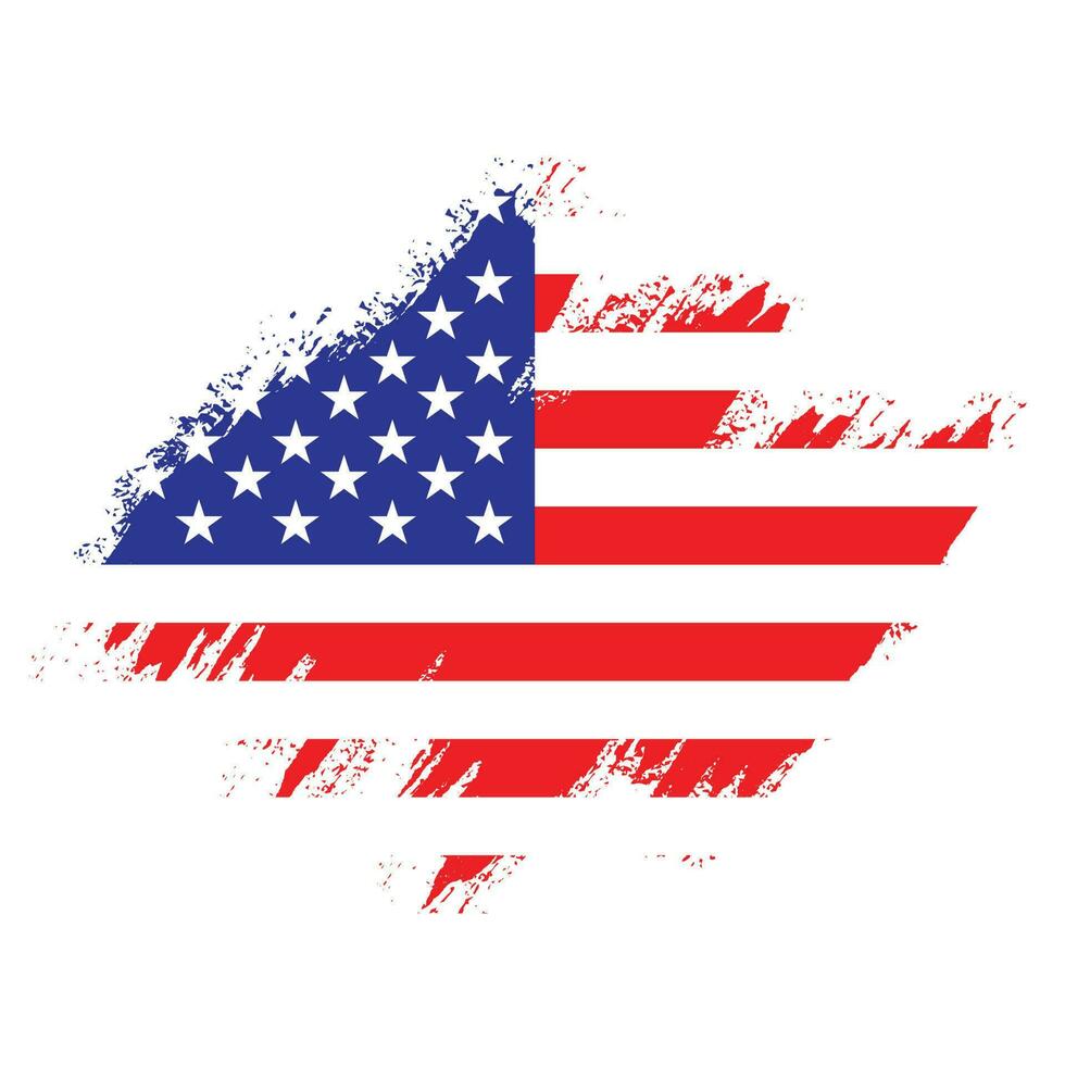 Amerikaans verontrust grunge vlag vector