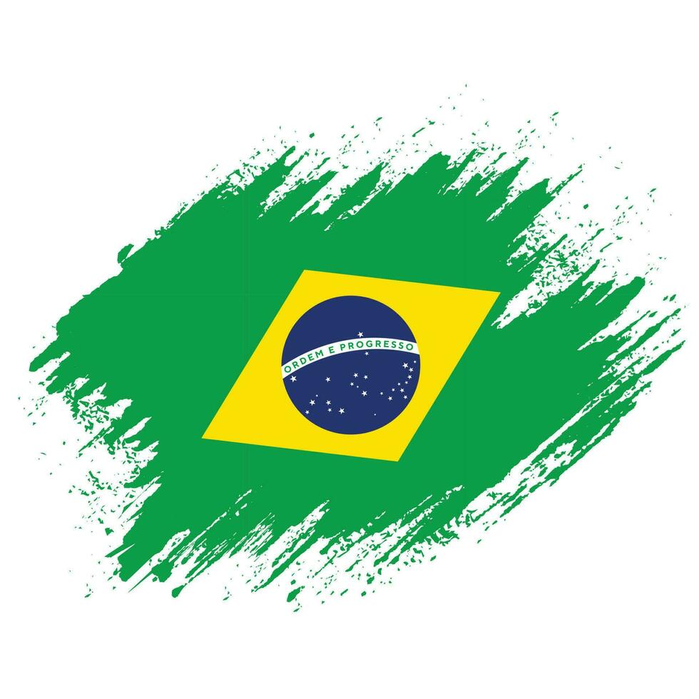 Brazilië grunge structuur abstract vlag vector