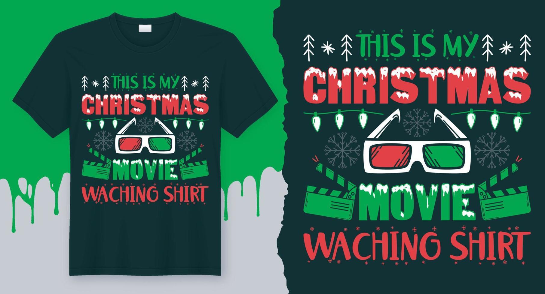 deze is mijn Kerstmis film aan het kijken overhemd het beste vector ontwerp voor Kerstmis t-shirt