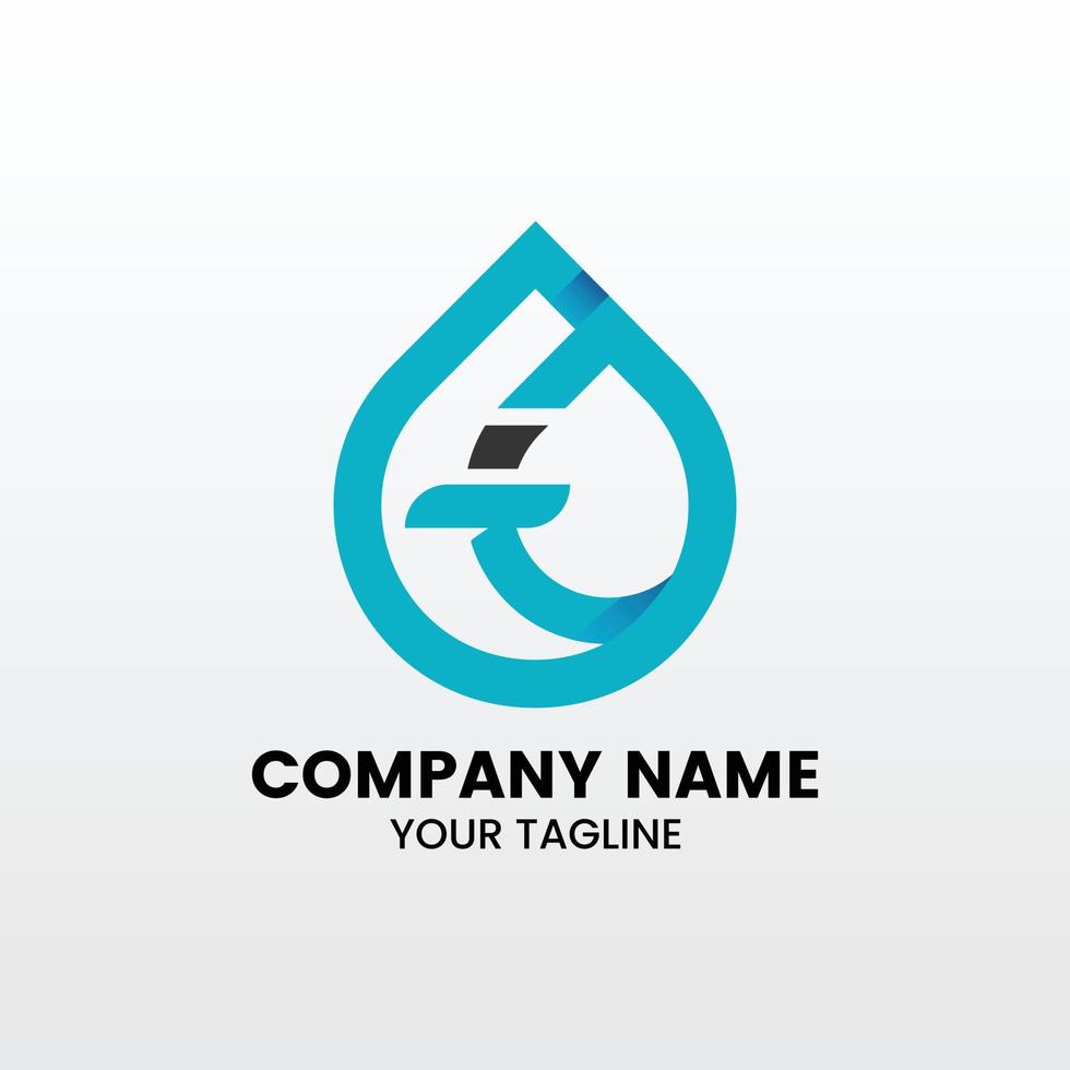 inspirerend minimalistische water energie logo sjabloon vector
