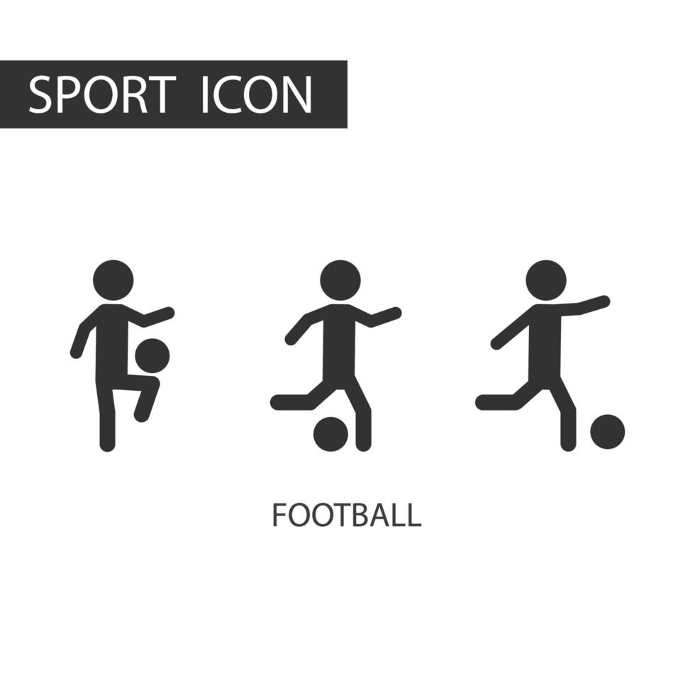 3 zwart pictogram van Amerikaans voetbal set. soorten van sport, pictogram sport set. vector