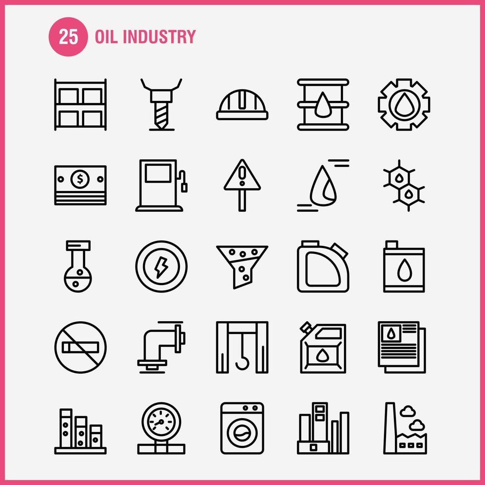 olie industrie lijn icoon pak voor ontwerpers en ontwikkelaars pictogrammen van gewicht schaal weging dok fabriek industrie lifter productie vector