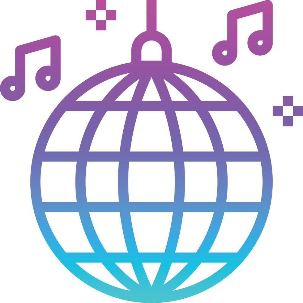 disco bal partij dans muziek- - helling icoon vector