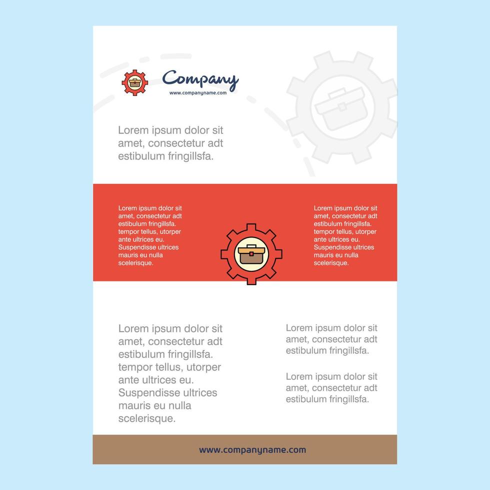 sjabloon lay-out voor breifcase instelling comany profiel jaar- verslag doen van presentaties brochure brochure vector achtergrond