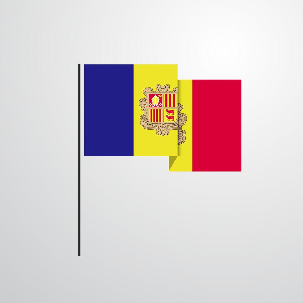 Andorra golvend vlag ontwerp vector