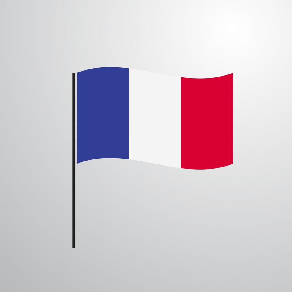 wapperende vlag frankrijk vector