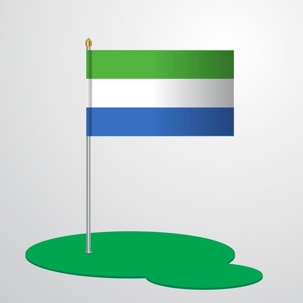 Sierra Leone vlag pool vector