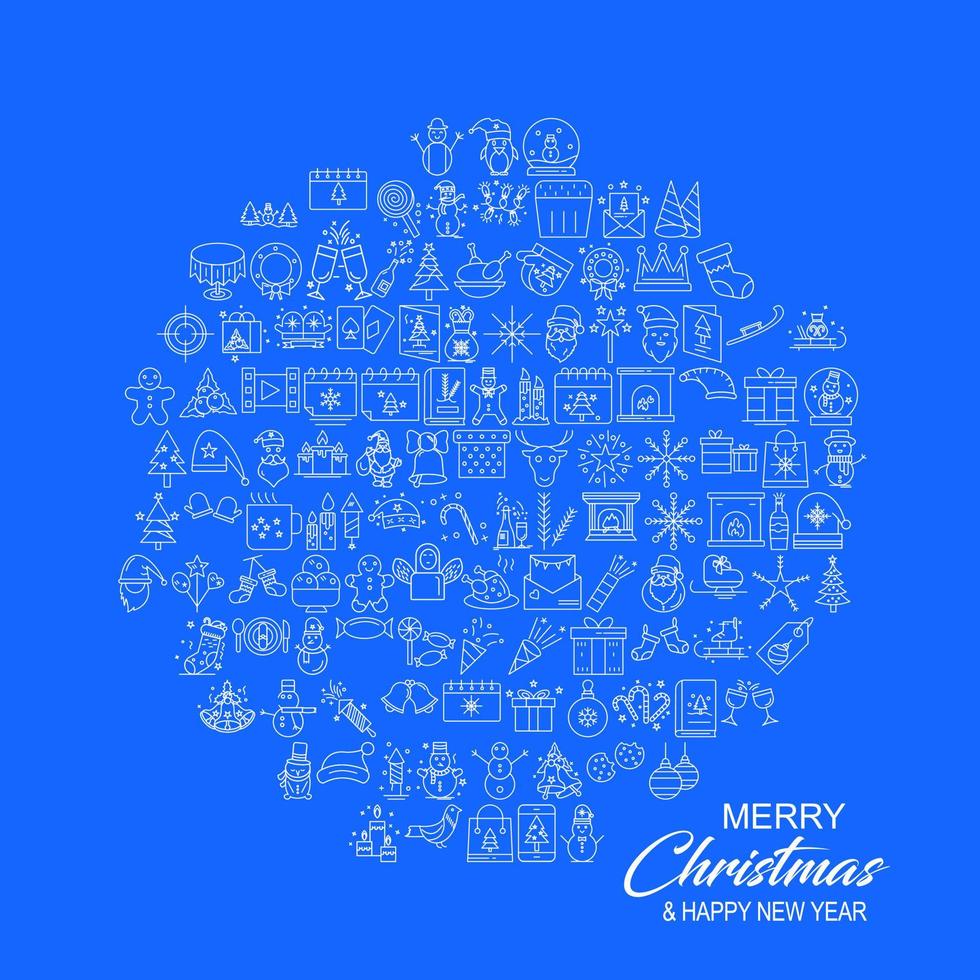 vrolijk Kerstmis icoon banier sjabloon creatief achtergrond vector