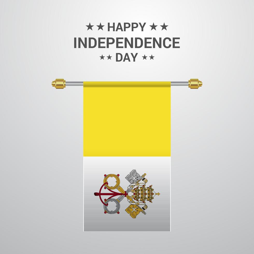 Vaticaan stad heilig zien onafhankelijkheid dag hangende vlag achtergrond vector