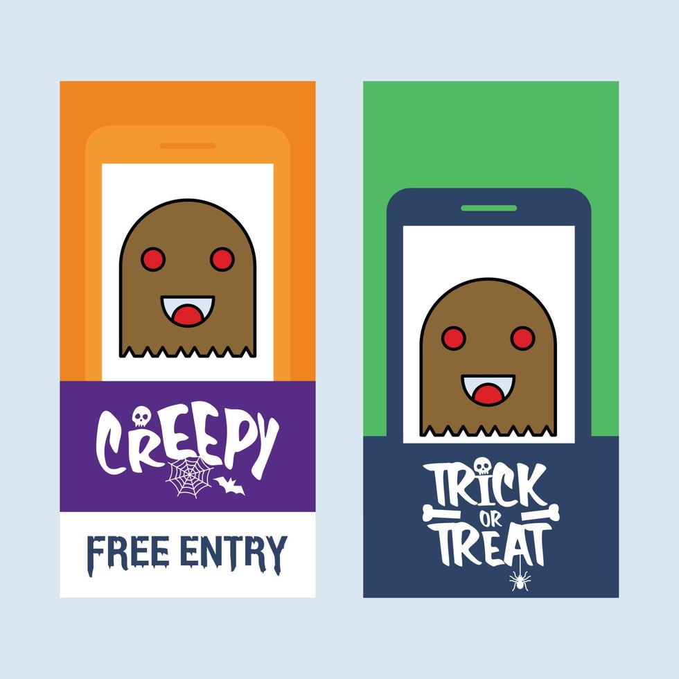 gelukkig halloween uitnodiging ontwerp met geest vector