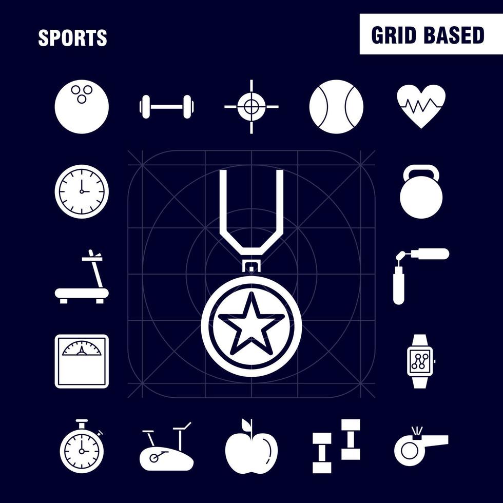 sport- solide glyph icoon voor web afdrukken en mobiel uxui uitrusting zo net zo basketbal basketbal bal bal spel sport- prijs medaille pictogram pak vector