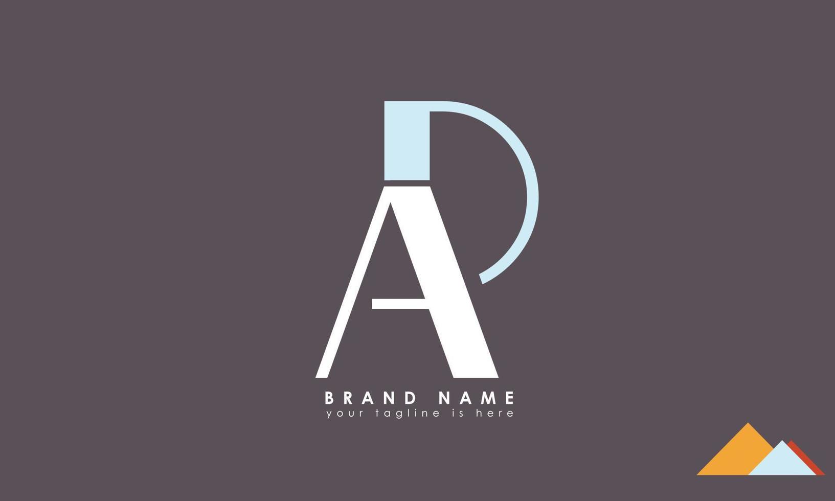 alfabet letters initialen monogram logo advertentie, da, a en d vector