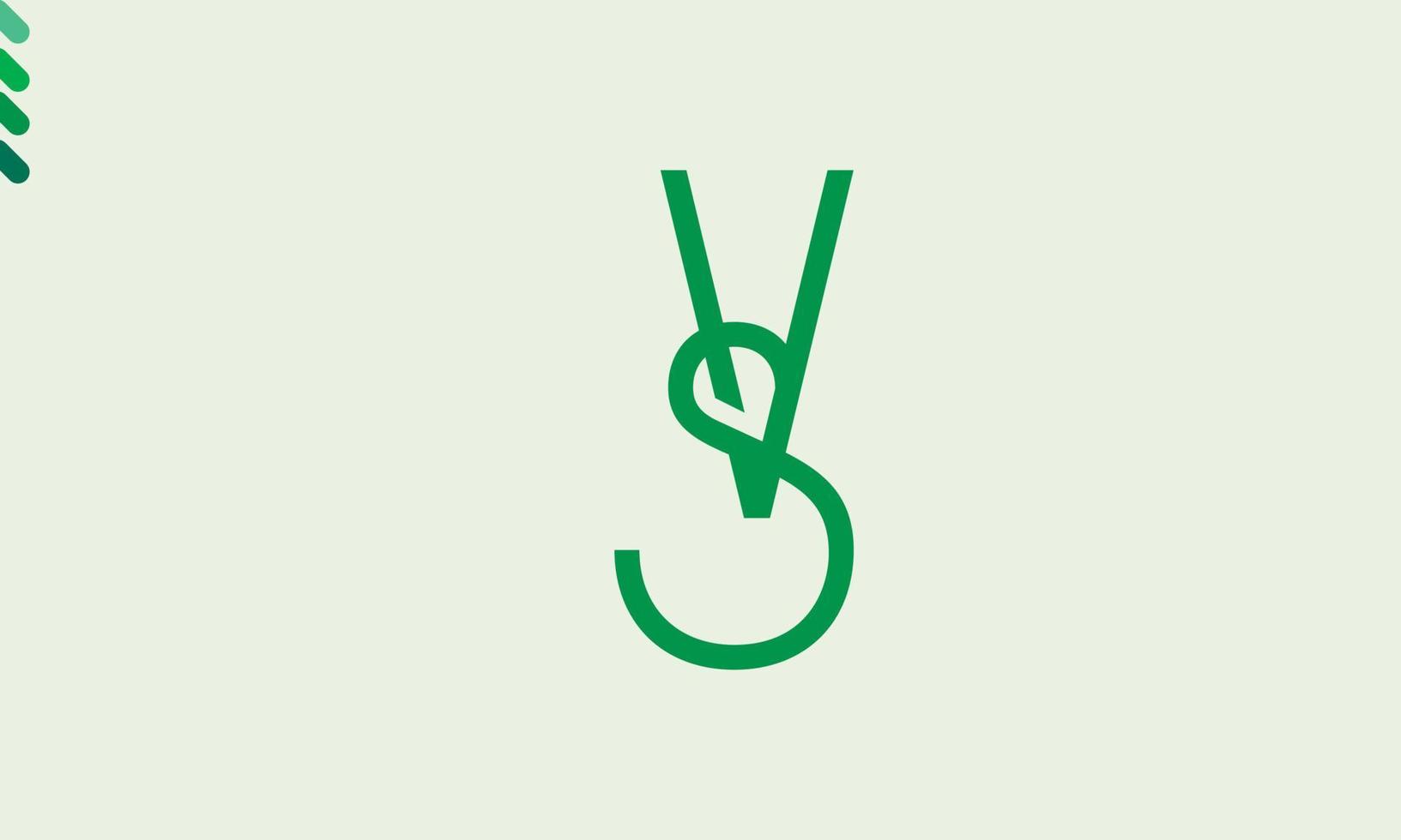alfabet letters initialen monogram logo vs, sv, v en s vector