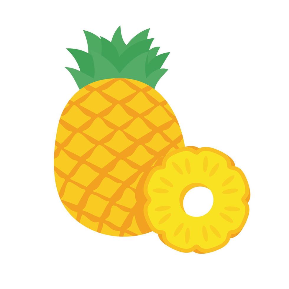 vector ananas zoet fruit voor zomer tijd