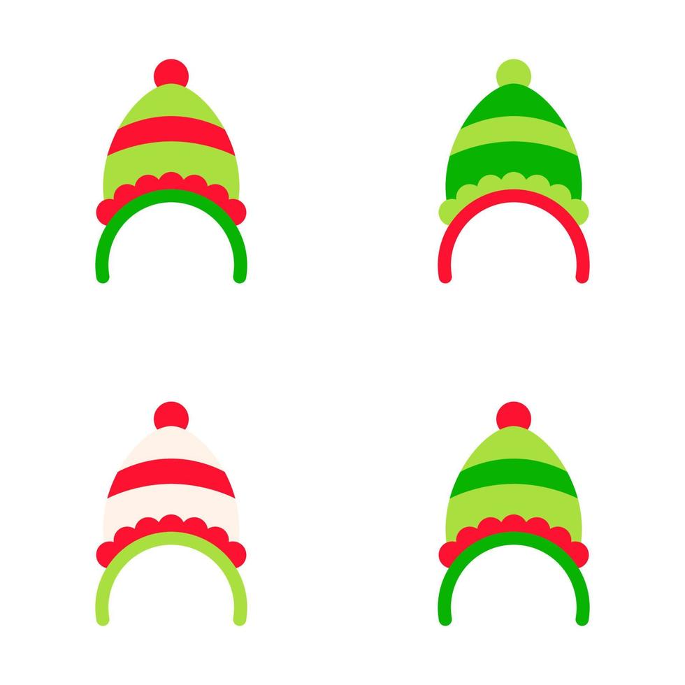 reeks van Kerstmis hoofdband in vlak stijl geïsoleerd vector