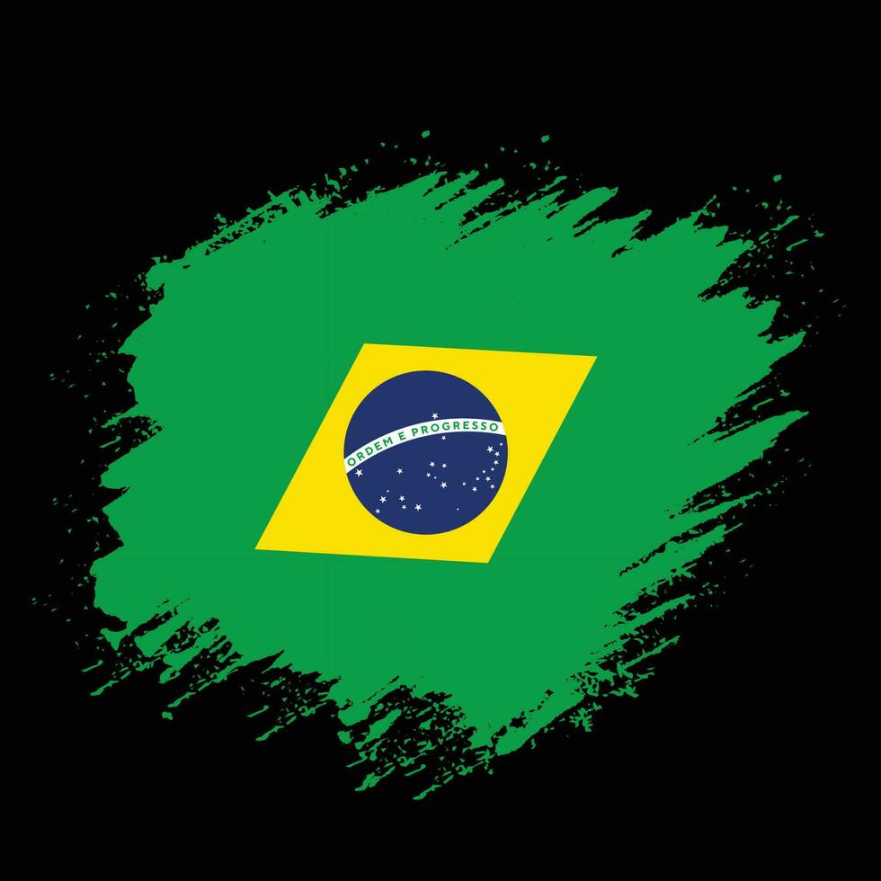 professioneel hand- verf Brazilië vlag vector