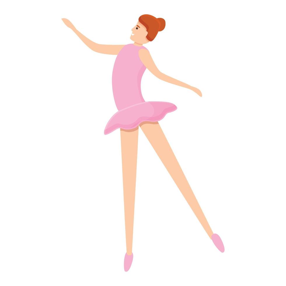 ballerina dans icoon, tekenfilm stijl vector
