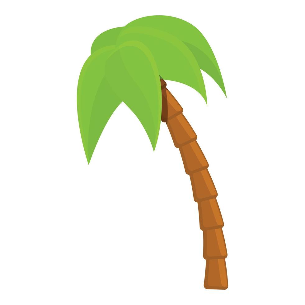 palm boom in oerwoud icoon, tekenfilm stijl vector