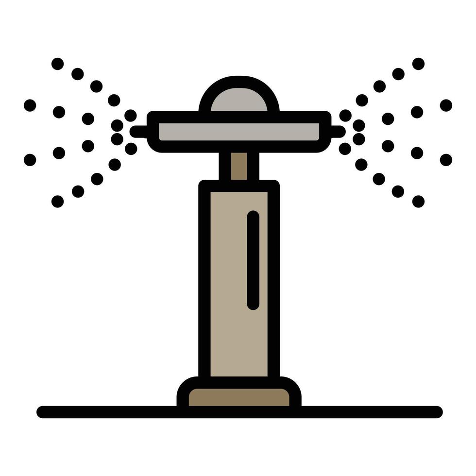 circulaire sproeier irrigatie icoon, schets stijl vector