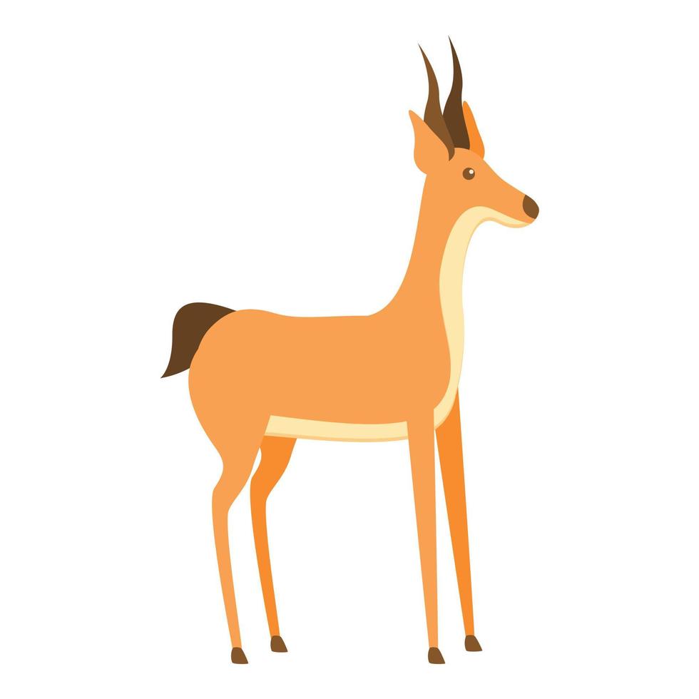 oryx gazelle icoon, tekenfilm stijl vector