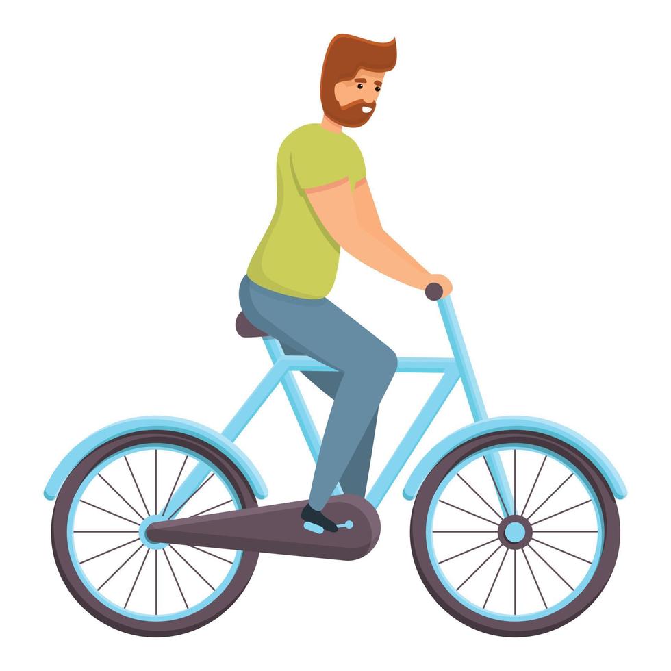 park rijden fiets icoon, tekenfilm stijl vector