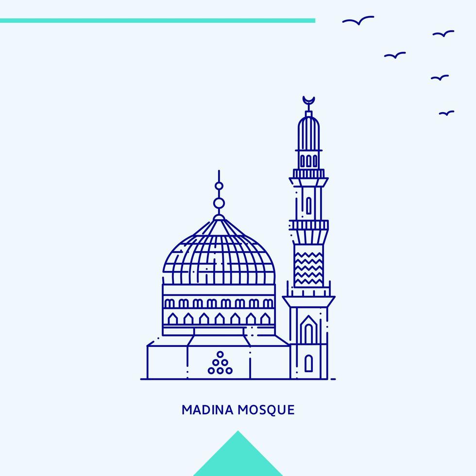 Madina moskee horizon vector illustratie