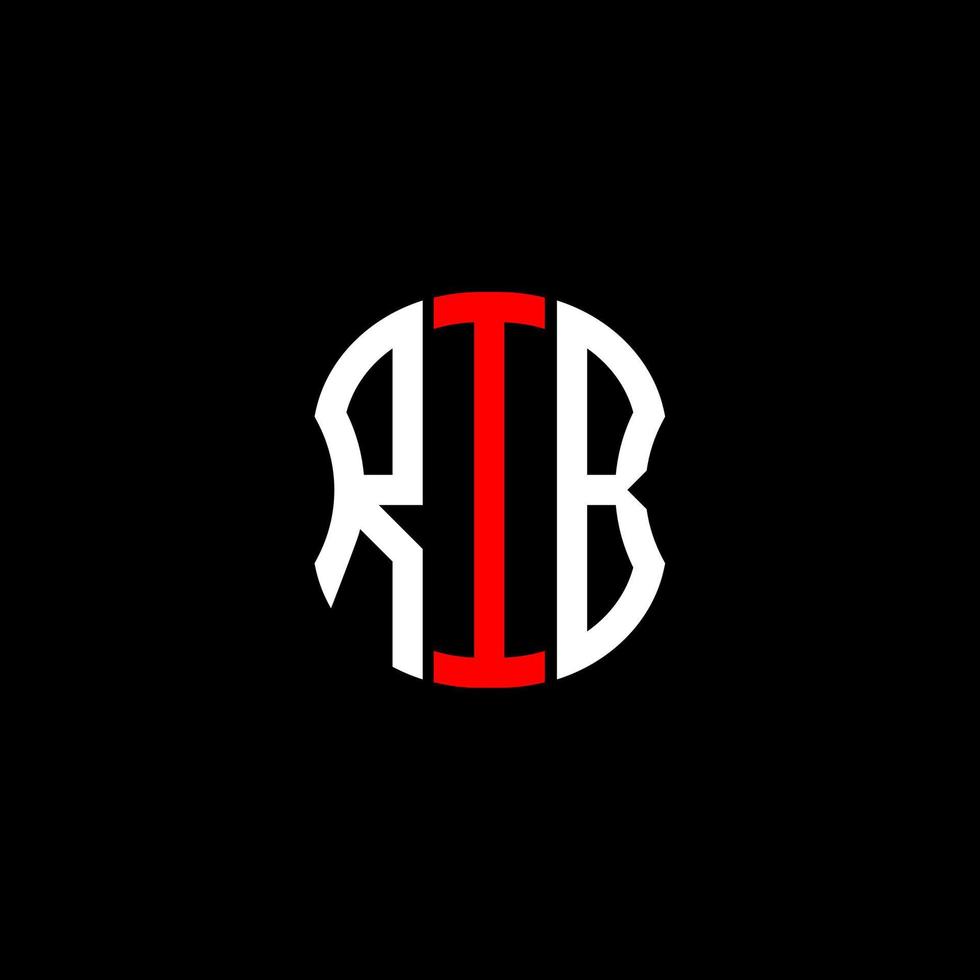 rib brief logo abstract creatief ontwerp. rib uniek ontwerp vector