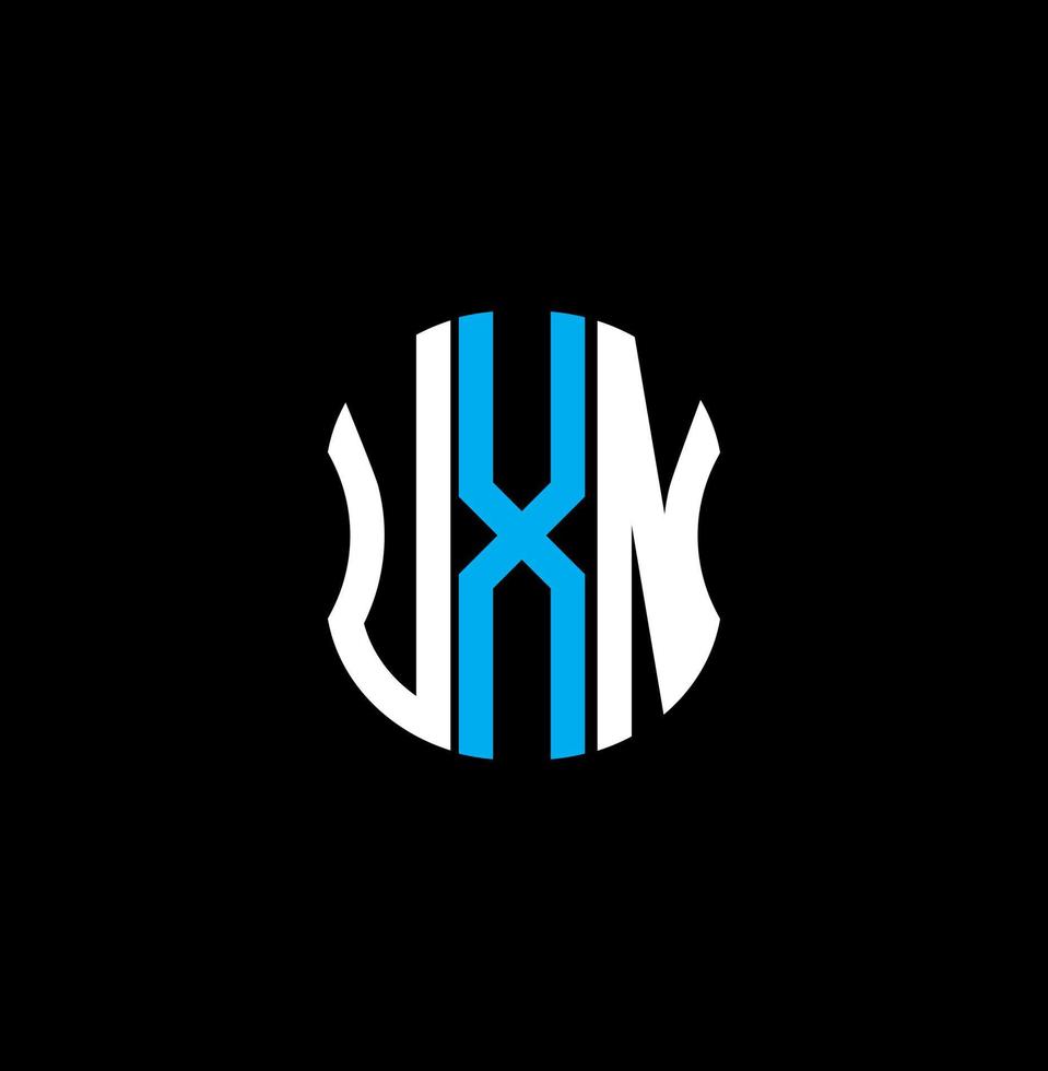 uxn brief logo abstract creatief ontwerp. uxn uniek ontwerp vector