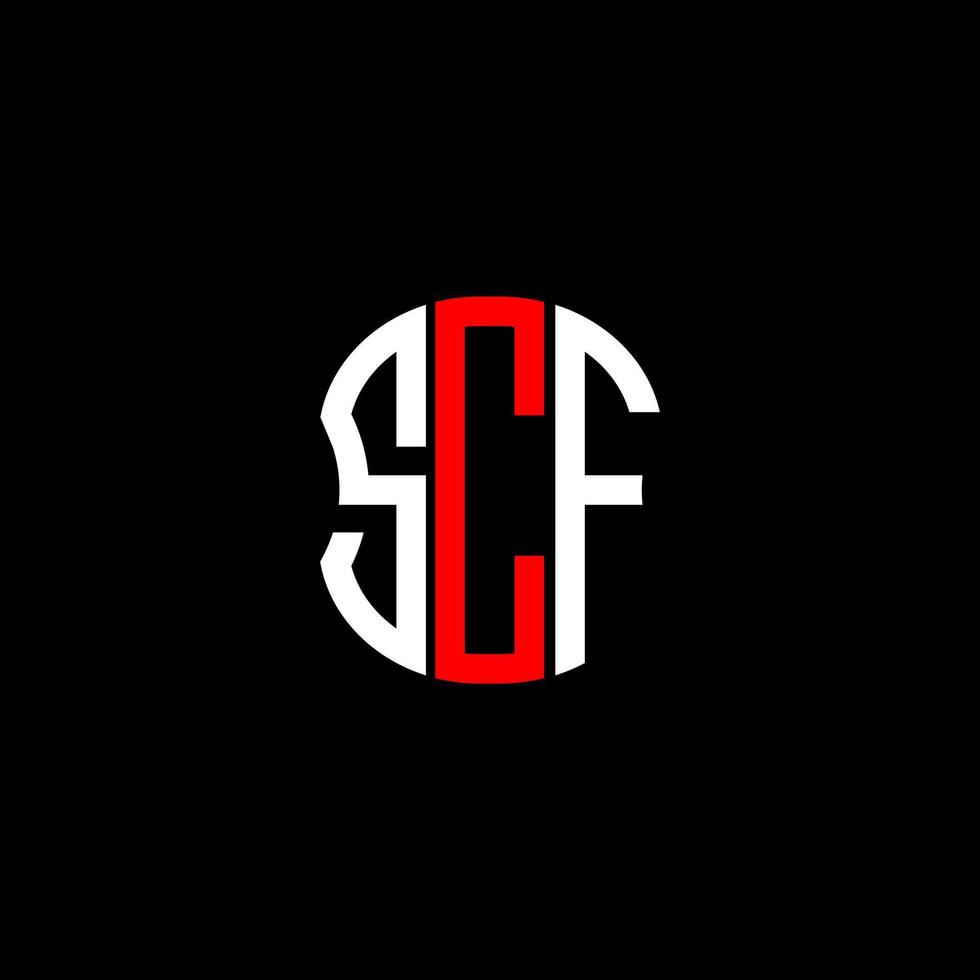 scf brief logo abstract creatief ontwerp. scf uniek ontwerp vector